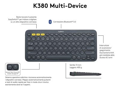 [Recensione] Tastiera Logitech k380 (bluetooth)