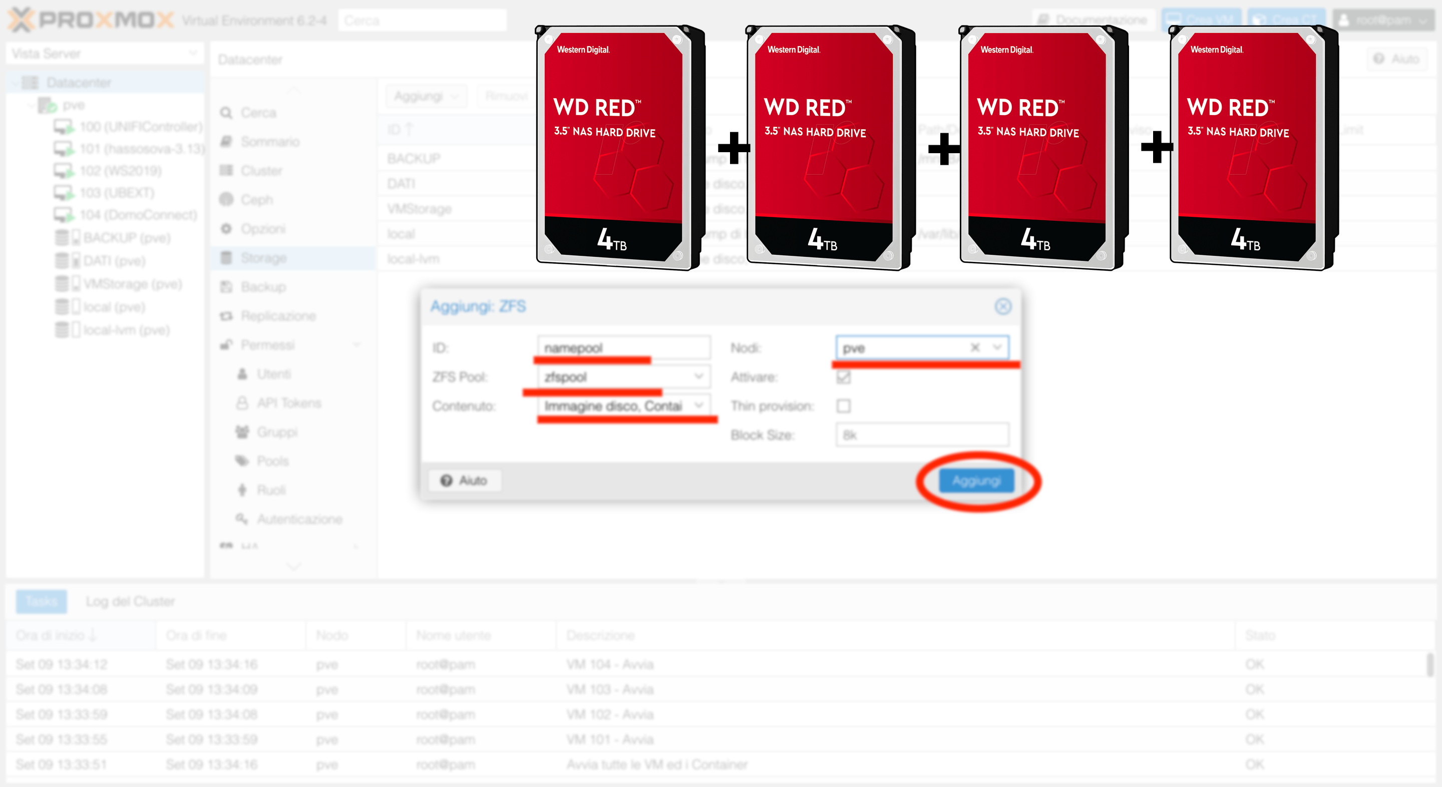 Proxmox e ZFS: come fare un RAID software con Proxmox