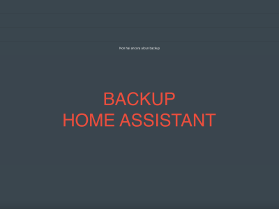 Backup Home Assistant su condivisione Samba senza addon